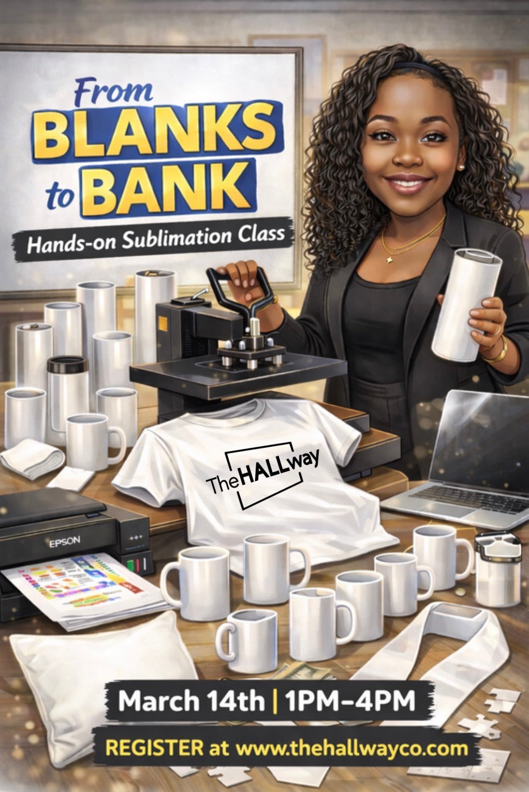 From Blanks to Bank - Hands on Sublimation Class